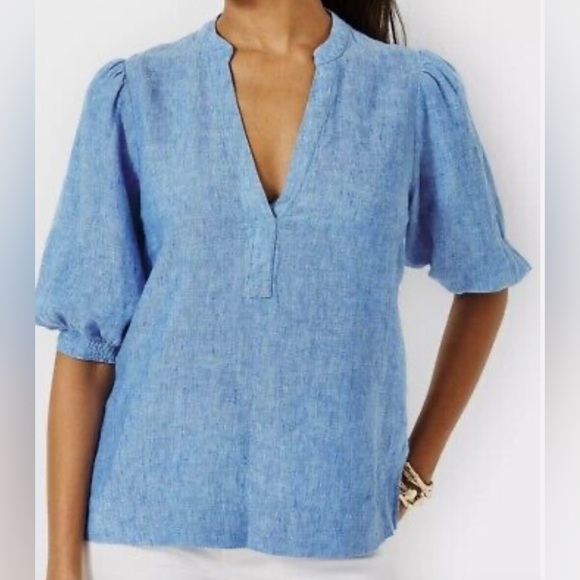 Top Long Sleeve Designer By Lilly Pulitzer In Blue, Size: Xs main image 1